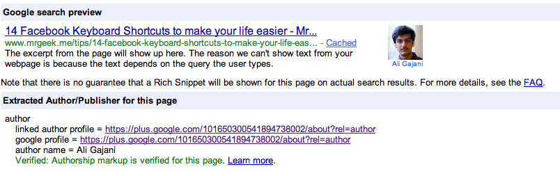 Rich Snippets Testing Tool Rich Snippets Testing Tool