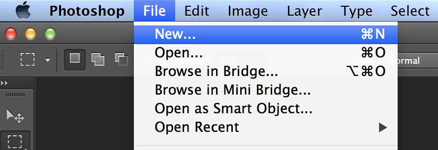 Create a new file Create a new file