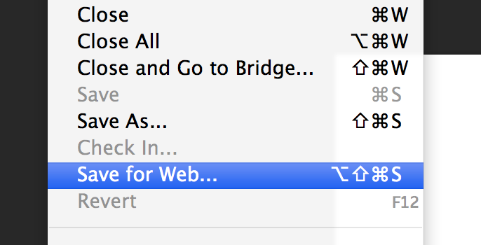 Save for Web Save for Web