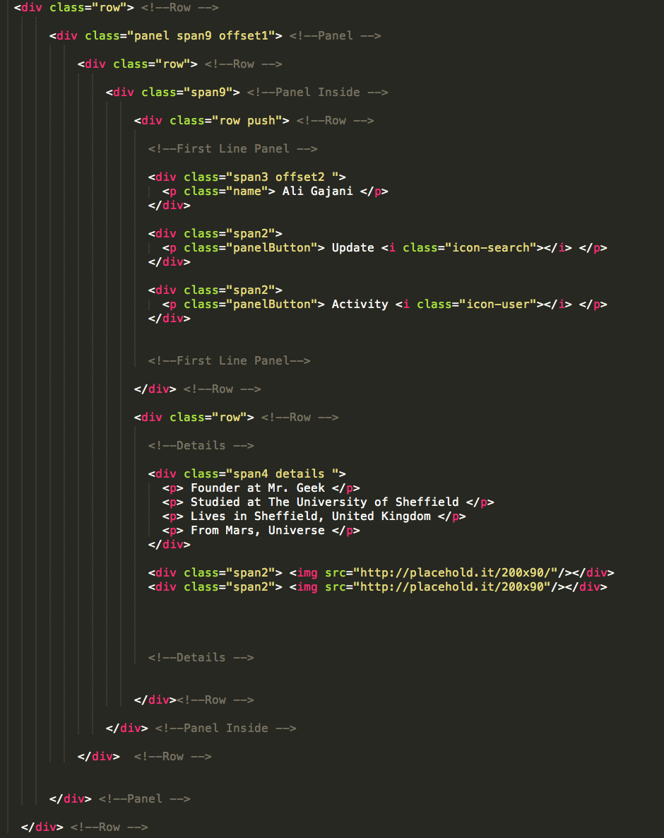 Nesting Code Design Nesting Code Design