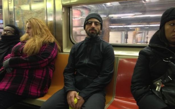 Sergey Bring Google Glass Subway Sergey Bring Google Glass Subway