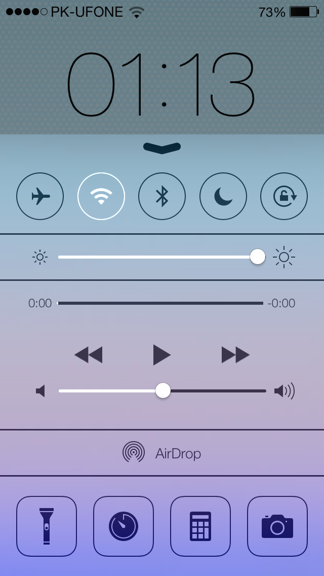 iOS 7 Control Center iOS 7 Control Center