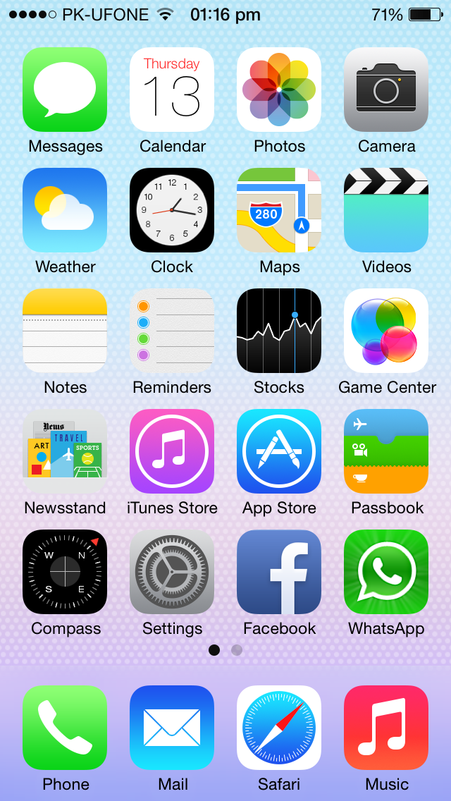 iOS 7 Home Screen Beauty iOS 7 Home Screen Beauty