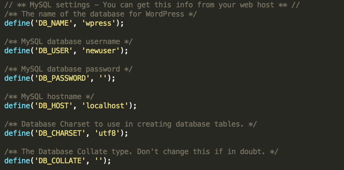 Change Database Details Change Database Details