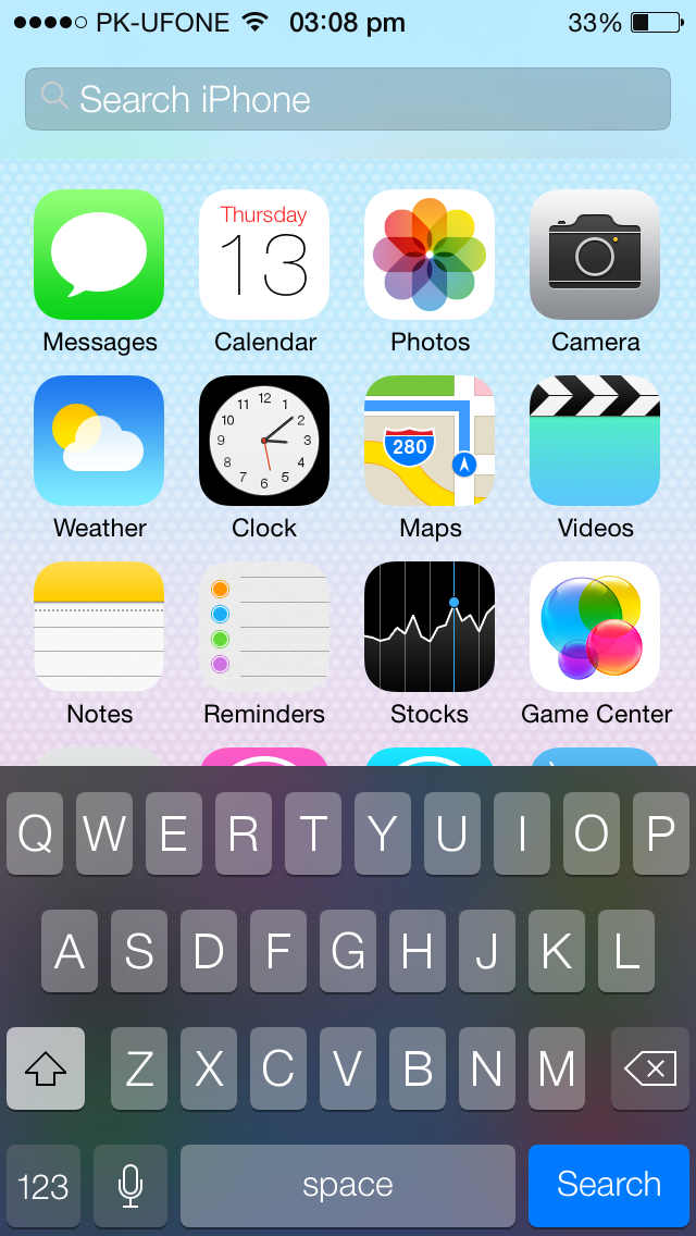 Search iOS 7 Search iOS 7