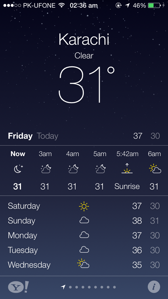 Weather iOS 7 Weather iOS 7