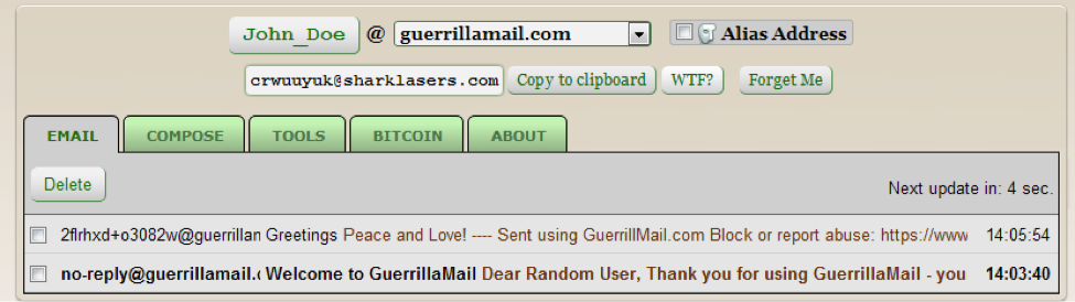 Guerilla Mail 2 Guerilla Mail 2