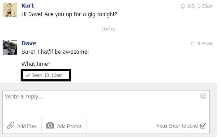Seen Message Facebook 1 Seen Message Facebook 1