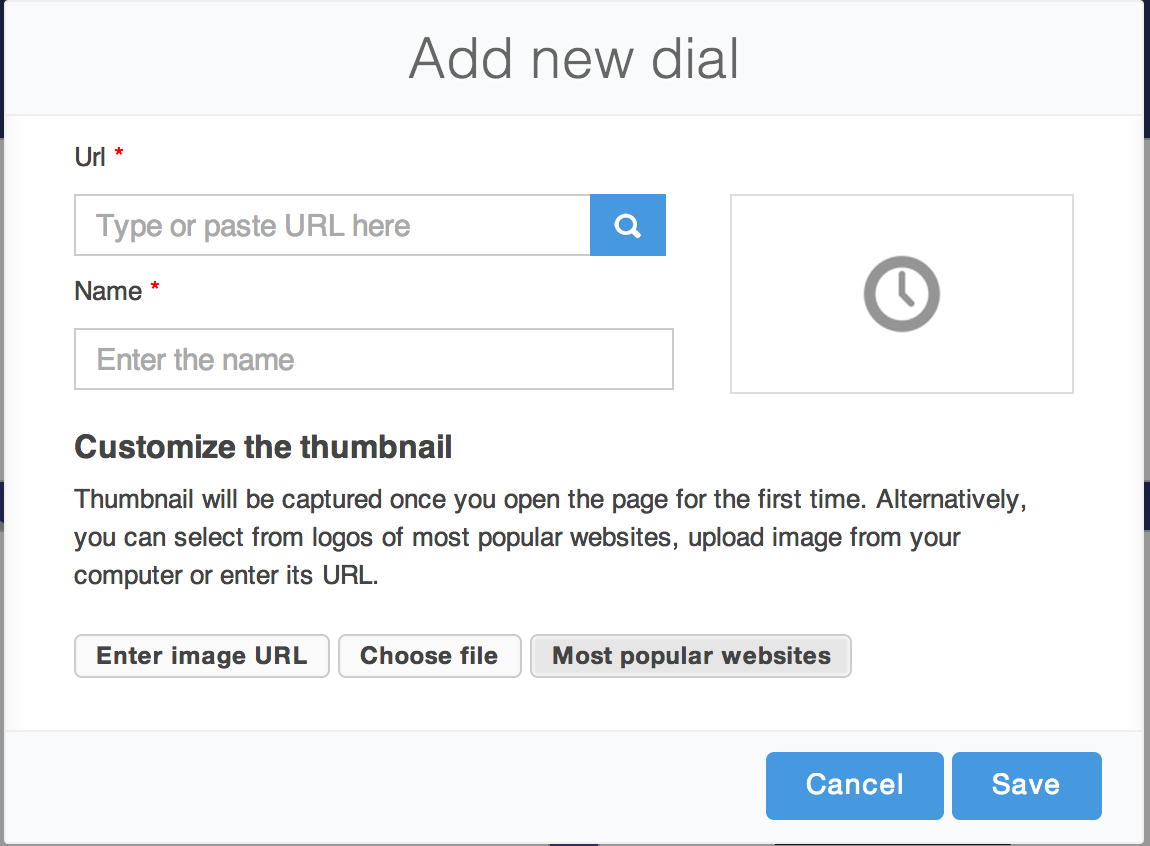 add dial